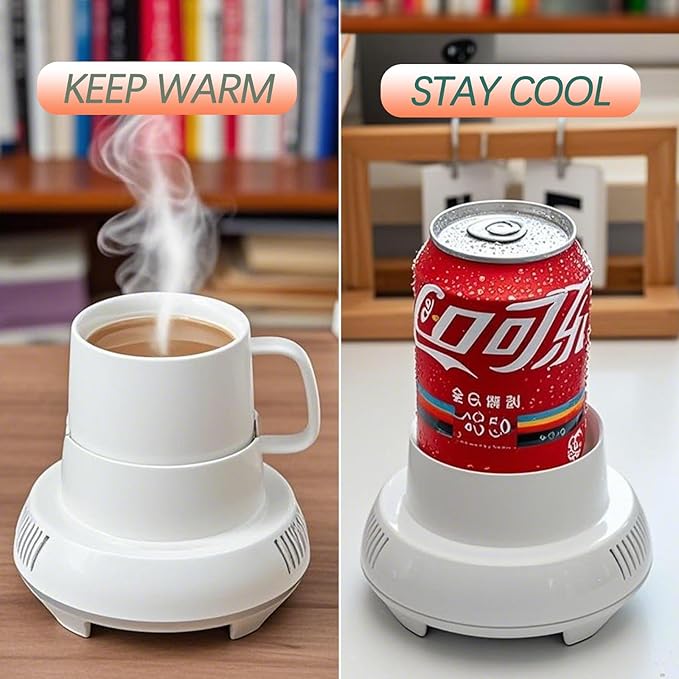 Coffee Warmer, Cup Cooler and Warmer for Desktop, Smart Beverage and Drink Cooling 2 -in-1