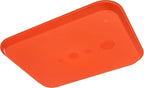 Carlisle FoodService Products Cafe Fast Food Cafeteria Tray with Patterned Surface for Cafeterias, Fast Food, And Dining Room, Plastic, 17.87 X 14 X 0.98 Inches, Orange, (Pack of 12)