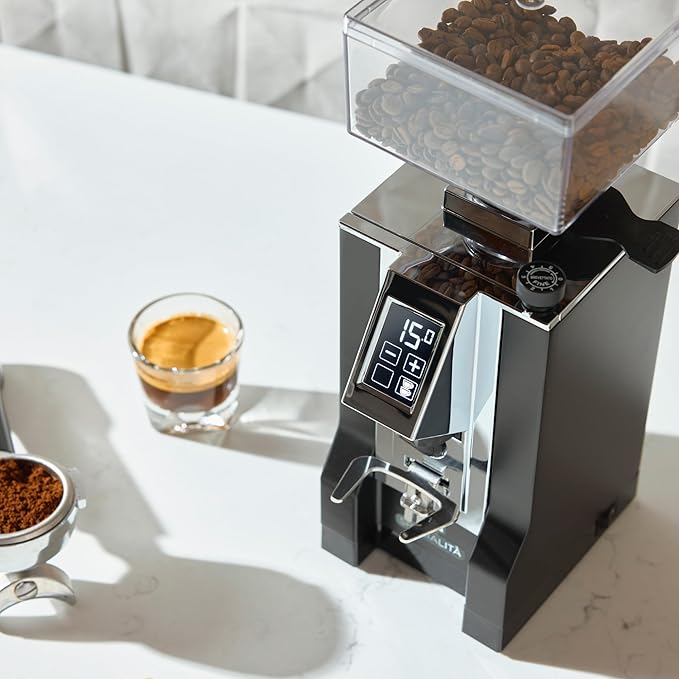 Eureka Mignon Specialita Espresso Grinder | Silent Technology | Stepless 55mm Burrs | Touchscreen | Black
