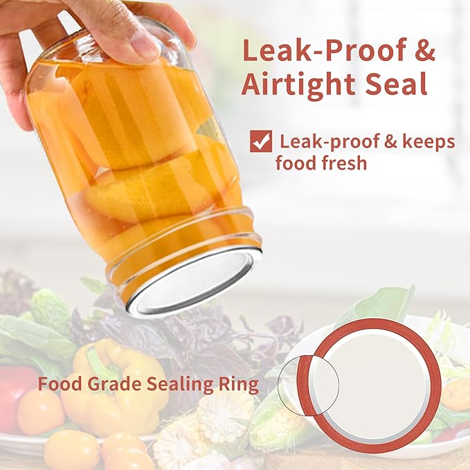 Aliggbent 160 Pcs Regular Mouth Canning Lids 70MM Airtight Split-Type Lids for Mason Jars Regular Mouth, Leakproof Bulk Canning Jar Lids for Food, Jam, Fruits & DIY Decor