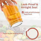 Aliggbent 160 Pcs Regular Mouth Canning Lids 70MM Airtight Split-Type Lids for Mason Jars Regular Mouth, Leakproof Bulk Canning Jar Lids for Food, Jam, Fruits & DIY Decor