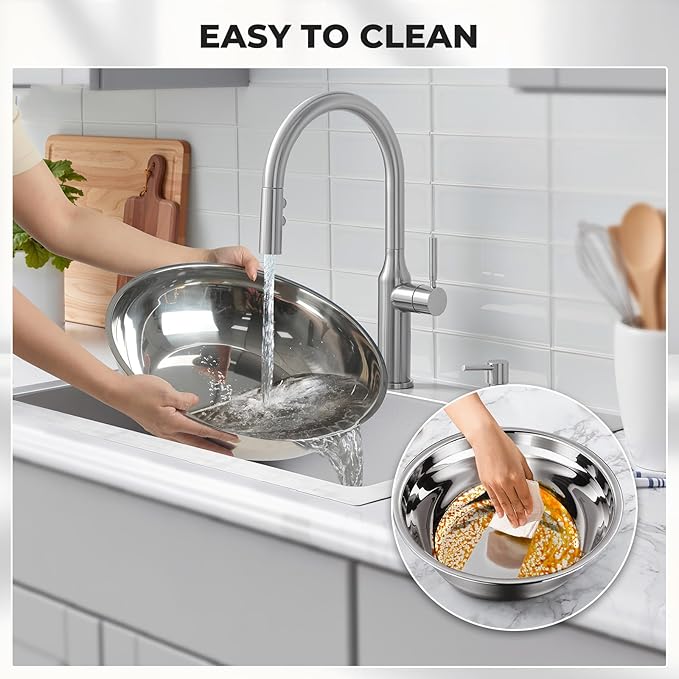 8QT Chafing Dishes Set, Luxury Stainless Steel Round Gold Buffet Warmers with Rolled Edge for Catering, Weddings, Parties, Hotels (4-Pack)