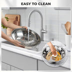 8QT Chafing Dishes Set, Luxury Stainless Steel Round Gold Buffet Warmers with Rolled Edge for Catering, Weddings, Parties, Hotels (4-Pack)