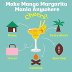 Craftmix Mango Margarita, Makes 12 Drinks, Skinny Cocktail Mixers, Instant Mix Mocktail Kit, Real Fruit, Vegan Low-Carb Non-GMO, Dairy Free, Gluten-Free, Easy to Mix