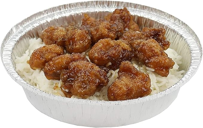 Mr Miracle Pack of 50 Disposable Aluminum Foil Pans –9 Inch Circular Aluminum Pans, Ideal for Baking, Storing, Heating, Serving, BBQ - Round Foil Pans