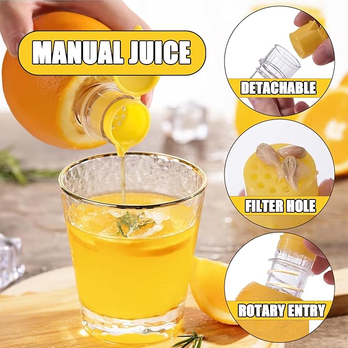 Lemon Squeezer, Effortless Manual Flat Lime Juicer Squeezer, Hand Citrus Press, Stainless Steel Orange Peeler Lemon Zester Grater, Easy to Make Juice From Lemon, Lime, Cirtus, Orange, Fruits（5 Pcs）