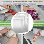 Titanium Cutting Board 3-Piece Set Pure Titanium Cutting Boards for Kitchen - Double-Sided Food-Grade Chopping Board Non-Stick Durable and Easy to Clean (S/M/L 3-Piece Set)