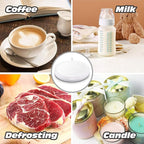 BESTINNKITS White Smart Coffee Auto On/Off Gravity-Induction Mug Office Desk Use, Candle Wax Cup Warmer Heating Plate (Up to 131F/55C)