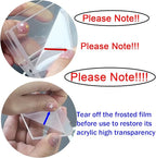 PMMASTO Adhesive Acrylic Spice Rack Organizer for Wall with Nano Double Sided Tape, Spice Shelf Organization for Kitchen Cabinet Door/Pantry Door, Wall Mount Seasoning Rack (Clear-2 Pack)