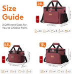 Lifewit Large Lunch Bag Insulated Lunch Box Soft Cooler Cooling Tote for Adult Men Women, Burgundy 24-Can (15L)