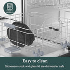 6 Quart Programmable Slow Cooker Removable Healthy Nonstick Pot - Small Kitchen Appliance for Family Dinners - Serves 6+ People - Heat Settings: Keep Warm Brown Sugar