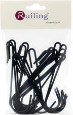 20-Pack 4.2 Inches Black Antistatic coating Steel S hook Cookware Universal Pot Rack Hooks Sturdy Hanging Hooks - Multiple uses for Kitchenware, Pots, Utensils, Plants, Towels