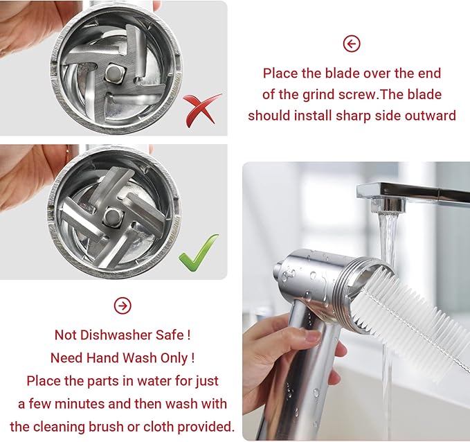 Metal Food Grinder Attachment for KitchenAid Stand Mixers, Meat Grinder for Kitchen Aid Included 3 Sausage Stuffer Tubes, 4 Grinding Plates, 2 Grinding Blades, Kubbe Meat Processor Accessories