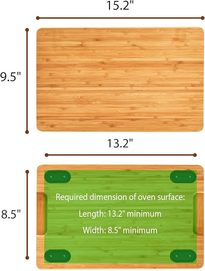 Cutting board Compatible with Breville BOV450XL Mini Smart Toaster Oven, Accessories for Countertop Oven, With Heat Resistant Non-Skid Silicone Feet, Creates Storage Space, Protects Cabinets Cupboard