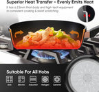 Sunhouse Ultra Titanium Nonstick Coating Aluminum Pan with 4-Layer Non-stick Coating, Non-Toxic, PTFE PFOA & PFAS Free, Stay-Cool Handle, Compatible with All Stovetops (10 inch)