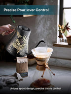 Electric Kettle, Gooseneck Electric Kettle, ±1℉ Precise Temperature Control, Stainless Steel Interior, Quick Heating for Pour Over Coffee, Tea & Boiling Water, 0.9L (Artist)