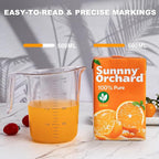 DaYammi Measuring Cups 4-Piece, Unbreakable Food-Grade Plastic Measuring Cup for Dishwasher, 1/2/4/8-Cup Nesting Liquid Measuring Cups for Prepping, Baking, Cooking, Readable Markings, Clear