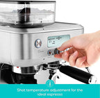 CASABREWS 5700Pro Espresso Machine with Grinder, Professional Coffee Maker with Milk Frother Steam Wand, Barista-Quality Cappuccino Latte Machine with LCD Display, Great for Coffee Enthusiasts