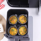 Microwave Egg Poacher, Nonstick Egg Boiler Poacher 4 PCS, Egg Poacher Cups, Boiled Egg Mold, Poached Egg Cooker for Baking Oven Microwave Stovetop Egg Cooking Air Fryer (A)