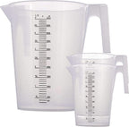 TCP Global 5 Liter (5000ml) Gallon Plastic Graduated Measuring and Mixing Pitcher (Pack of 3) - Holds 5 Quarts 1.25 Gallons- Pouring Cup, Measure & Mix Paint, Resin, Epoxy, Kitchen Cooking Baking