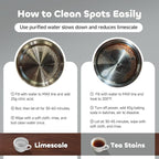 Electric Tea Kettle with Infuser Temperature Control and Automatic Shut Off 24 H Keep Warm for Coffee Water Heater and Tea Pot Glass Black 1.5L