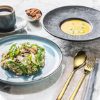 Berglander Gold Silverware Set 48pcs Service for 12, Golden Titanium Plating Stainless Steel Flatware Set, Gold Spoons Forks Knives Set for Home, Wedding, Restaurant, Hotel, Dishwasher Safe