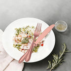 Rose Gold Silverware Set,20-Piece Stainless Steel Flatware for 4, Heavy-Duty 18/0 Stainless Steel Utensils,Mirror Polished Dishwasher Safe for Home & Kitchen Dining