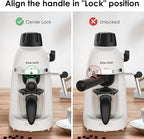 Coffee Machine, 3.5 Bar Espresso Cappuccino Machine with Milk Frother, 1-4 Cup Portable Coffee Maker for Latte, Cappuccino, 800W, White