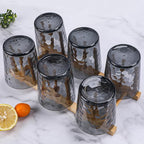 BPA-Free Plastic Tumblers 6 Pack (6x16oz) | Reusable Dishwasher Safe | Stackable Shatterproof Cups | Plastic Drinkware & Drinking Tumblers for Restaurant, Home, Party