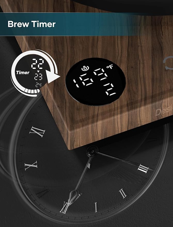 Electric Kettle, Gooseneck Electric Kettle, ±1℉ Precise Temperature Control, Stainless Steel Interior, Quick Heating for Pour Over Coffee, Tea & Boiling Water, 0.9L (Artist)