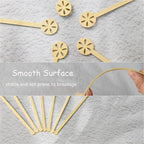 TreeMVI- 200PCS Disposable Coffee Stirrers 7IN Bamboo Coffee Stir Sticks with Round Ends for Mixing Drink,Cocktails,Milk Tea
