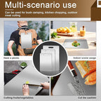 Titanium Cutting Board - 100% Pure Titanium Cutting Boards for Kitchen, Double Sided Medical-grade Cutting Mat for Easy to Clean, Ideal for Home & Outdoor Cooking (8" x 12" x 0.08")