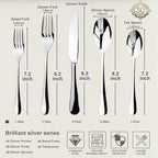 Silverware Set, 30-Piece Flatware Cutlery Set Service for 6, Modern Heavy Duty Design, 18/10 Stainless Steel Utensils, Dishwasher Safe
