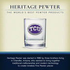 Heritage Pewter TCU Double Old Fashion | Double Rocks Glass 14 OZ for Liquor | Expertly Crafted Pewter Glass