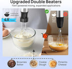 Consciot 7-in-1 Immersion Blender Handheld Max 1100W, Stick Emulsifier with Entire Stainless Steel Blender Shaft, Trigger Speed Control, 800ml Beaker, 600ml Chopper, Beaters, Frothers, Hooks & Masher