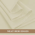 Fitable Elegant Rectangle Table Clothes, 6 Pack - 90 x 132 Inch, Ivory - Reusable and Washable Tablecloths, Polyester Fabric Table Covers for Wedding, Party, Banquet, Formal Events