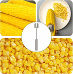 EGZ Corn Cob Peeler Peeler Easy Clean Corn Cob Stainless Steel Splitter Tool Suitable for Home Kitchen, Restaurant Chef, Picnic Lovers (bopidao-1)