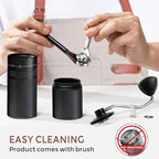 Manual Coffee Grinder with 60 Adjustable Speed Coarse, Portable Hand Coffee Bean Mill with Double Bearing Positioning, Manual Grinder for Travel Camping Office Espresso Pour Over