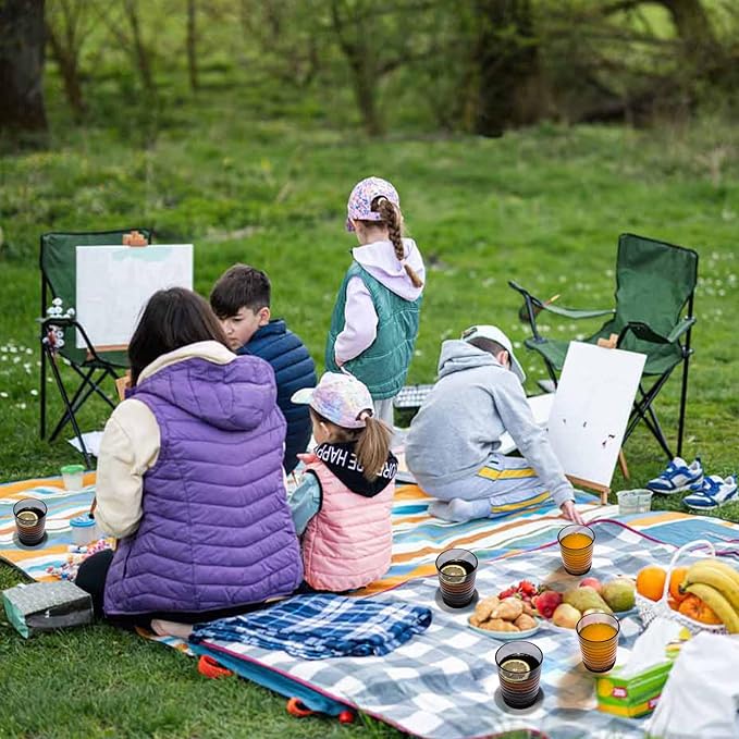 BPA-Free Plastic Tumblers 6 Pack (6x16oz) | Reusable Dishwasher Safe | Stackable Shatterproof Cups | Plastic Drinkware & Drinking Tumblers for Restaurant, Home, Party