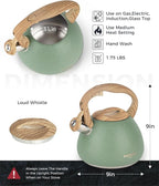 POLIVIAR Tea Kettle, 2.7 Quart Stovetop Tea Kettle, Audible Whistling Teapot with Crackle Finish, Food Grade Stainless Steel for Anti-Rust, Anti Hot Handle, Suitable for All Heat Sources (JX2023-LRG)