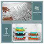 30 oz 5 Pack Glass Meal Prep Containers, Glass Storage Containers with Lids - Dishwahser, Microwave, Oven and Freezer Safe, Green