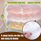 HANSGO Deviled Egg Containers with Lid, Deviled Egg Platter Carrier Holder Trays with 22 Slots for Holiday Party and Home Kitchen, White