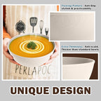 Unbreakable Wheat Straw Kitchen Cereal Bowl 40 OZ, Microwave & Dishwasher Safe Bowls, Alternative Plastic Bowls for Kitchen, Outdoors, RV, Camping, Patio, Set of 6, Beige