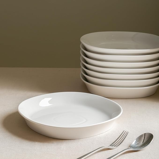 Stone Lain Quadro 4-Piece Pasta Bowl Set Porcelain, White