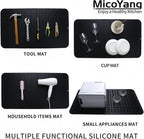 Silicone Dish Drying Mat for Multiple Usage,Easy clean,Eco-friendly,Heat-resistant Silicone Mat for Kitchen Counter or Sink,Refrigerator or Drawer Liner Black 4XL 32 inches x 18 inches