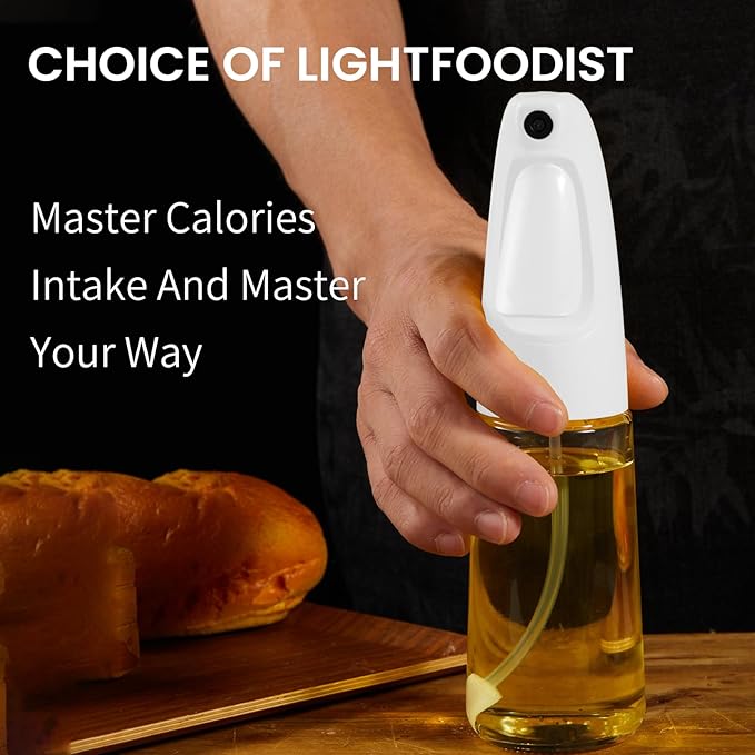 Oil Sprayer for Cooking, Olive Oil Sprayer Mister, Olive Oil Spray Bottle for Cooking, Salads, BBQs and More (White)