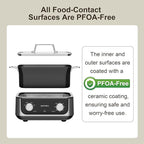 7-Quart Slow Cooker - PFOA-Free Nonstick Pot with 3 Heat Settings & Timer - Dishwasher & Oven Safe for Effortless Cooking, Perfect for Family Meals & Parties
