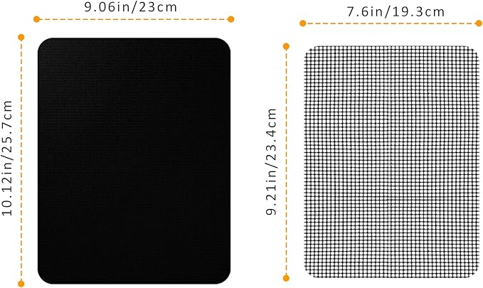 3x Air Fryer Oven Liners + 3x Mesh Grill Mats Compatible with Instant Vortex Pro Plus 10Qt, 9"x10" Reusable Liner for Bottom of Oven, Non-Stick Air Fryer Toaster Oven Mat for Oven, Microwave
