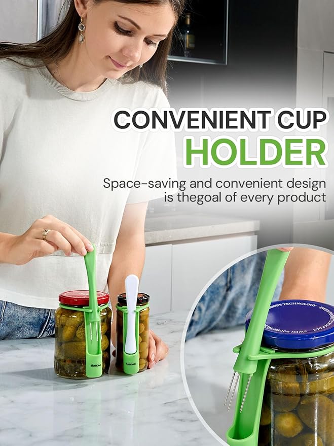 2 Pack Pickle Fork, YUNHOME Pickle Grabber, Stainless Steel Olive Grabber Tool, Fork Pickle Picker, Deep Jar Food Grabber for Olive, Vegetable, Unique Kitchen Gadgets