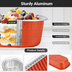 EUSOAR Disposable Aluminum Baking Cups, 25pcs 6.8oz Foil Ramekins Creme Brulee Containers Small Bread Tins, Dessert Containers Cupcake Wrappers Souffle Muffin Liners for Birthday Party Wedding